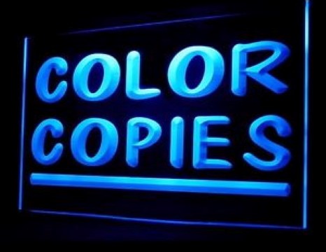 Color Copies Shop LED Neon Sign